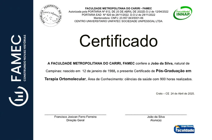 certificado-pos-graduacao-terapia-ortomolecular